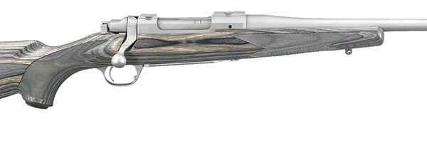 Ruger 17108 Hawkeye Compact Compact 243 Win 4+1 16.50" Matte Stainless Steel Barrel, Integral Scope Mounts Stainless Steel Receiver, Black Fixed Laminate Stock