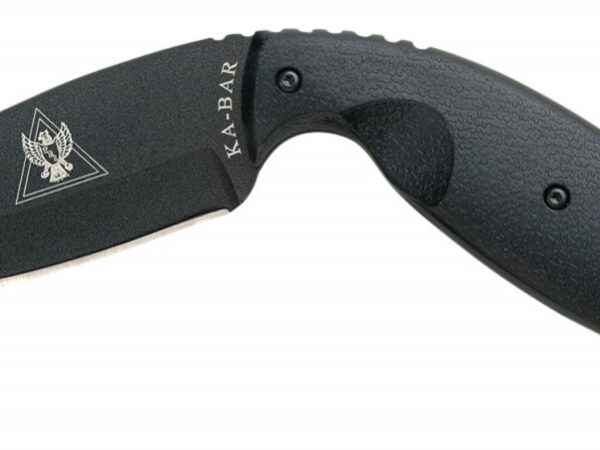 Ka-Bar 1482 TDI Law Enforcement Large 3.69" Fixed Drop Point Plain Black AUS-8A SS Blade, Black Zytel Handle, Includes Belt Clip/Sheath