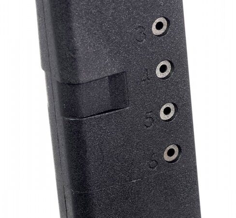 ProMag GLK12 Standard 6rd 9mm Luger Compatible w/ Glock 43 Black DuPont Zytel Polymer