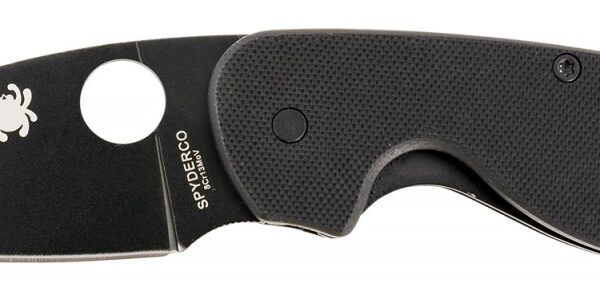 Spyderco C216GPBBK Efficient 2.98" Folding Plain Black DLC 8Cr13MoV SS Blade/Black Textured G10 Handle