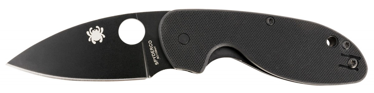 Spyderco C216GPBBK Efficient 2.98" Folding Plain Black DLC 8Cr13MoV SS Blade/Black Textured G10 Handle 1 716104012879