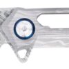 CobraTec Knives CTGSTDAMWNS Ghost 3.88" Folding Wharncliffe Plain Damascus Blade, 4.94" Cut Out Titanium Handle 2 753389271546