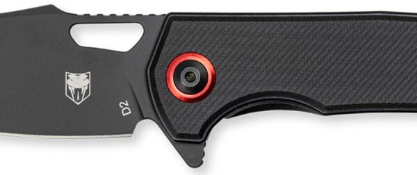 CobraTec Knives CTWOLVERINEG10 Wolverine 3.13" Folding Drop Point Plain Black Stonewashed D2 Steel Blade, 4.25" Black Textured G10 Scales Handle
