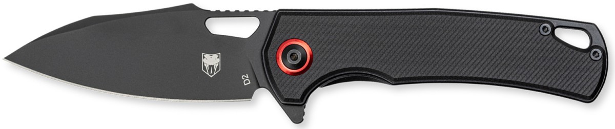 CobraTec Knives CTWOLVERINEG10 Wolverine 3.13" Folding Drop Point Plain Black Stonewashed D2 Steel Blade, 4.25" Black Textured G10 Scales Handle 1 753389273526
