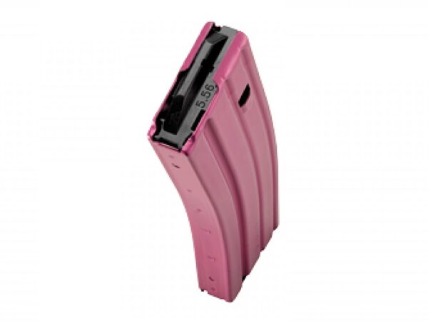 DURAMAG, DuraMag Speed, Magazine, 223 Remington/5.56 NATO, 30 Rounds, Fits AR Rifles, Black AGF Anti-tilt Follower, Aluminum, Pink