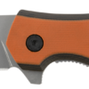 CRKT 2372 Fawkes 2.74" Folding Clip Point Plain Bead Blasted 4116 Stainless Steel Blade/ Black/Orange G10 Handle Includes Pocket Clip 2 794023237207