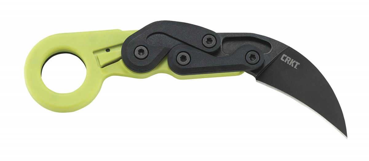 CRKT 4041G Provoke Zap 2.47" Folding Plain Black Stonewashed 4116 Stainless Steel Blade/Bright Green Grivory Handle Includes Pocket Clip 1 794023404111