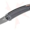 CRKT 7150 Jesper Voxnaes Ibi Flipper Knife 2.706" D2 Black Stonewashed Blade, Black G10 Handles, Copper Ring, Liner Lock 2 794023715002