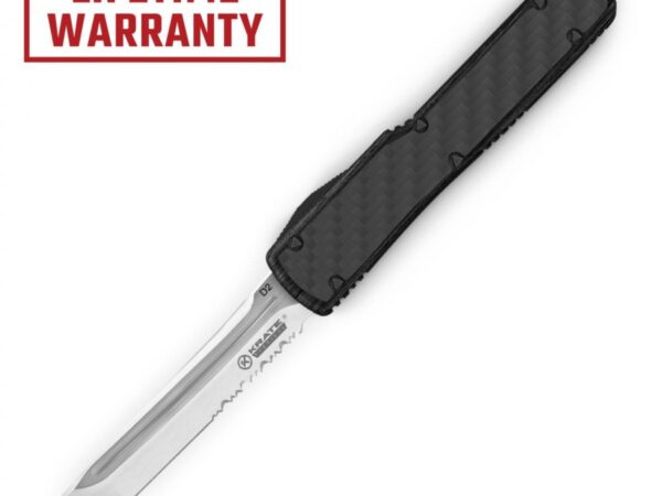 KRATE TACTICAL OTF KNIFE - KARMA - BLACK CARBON FIBER