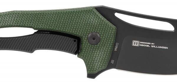 S.O.G SOG14240257 Bulwark FLK EDC 3.50" Folding Drop Point Plain Black PVD Cryo D2 Steel Blade, Olive Drab Textured Linen Micarta Handle, Presentation Box