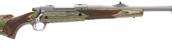 Ruger 47130 Hawkeye Guide Gun 416 Ruger 3+1 20" Matte Stainless Threaded Barrel, Receiver w/Integral Scope Mount, Green Mountain Adj LOP Laminate Stock, Right Hand