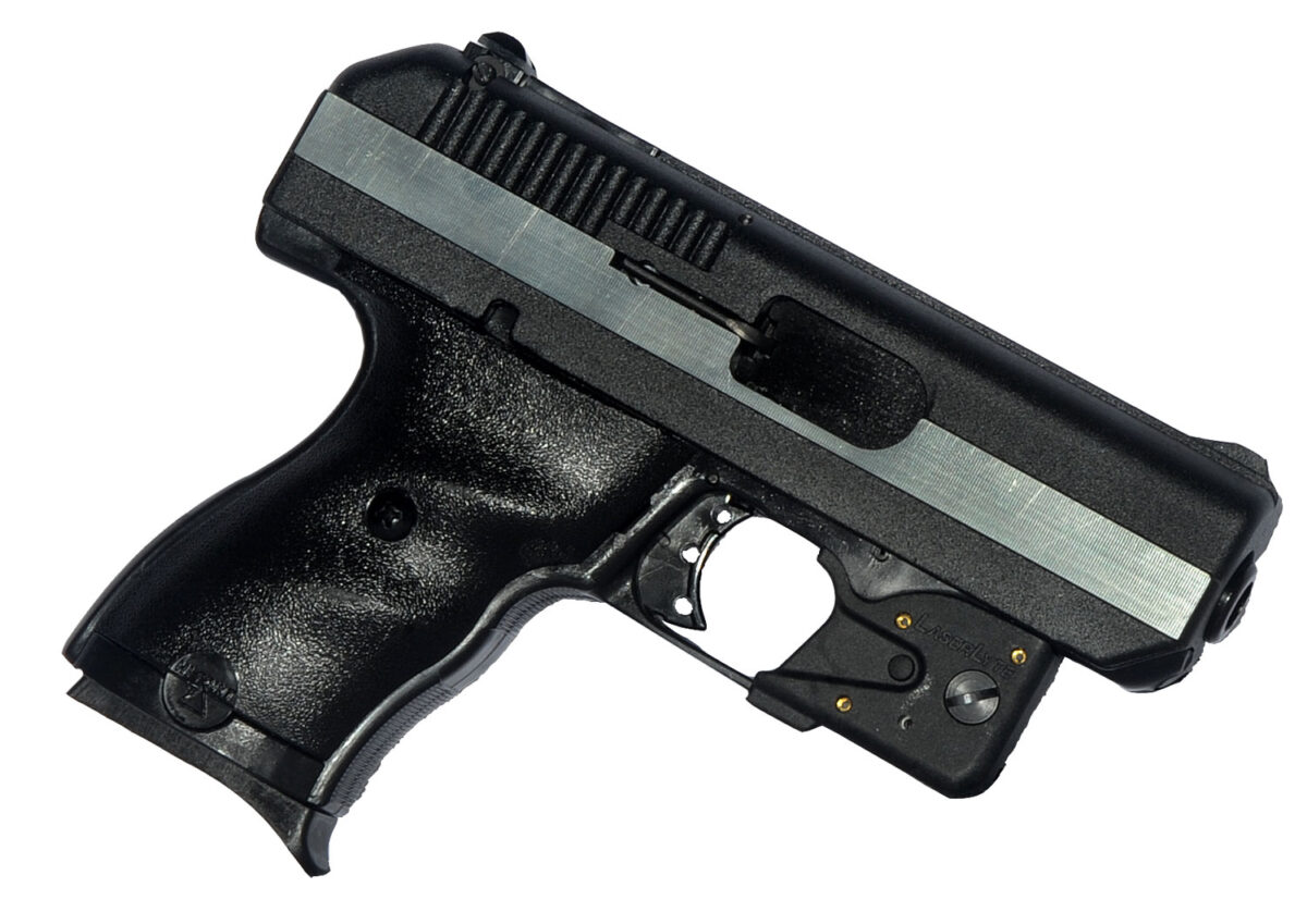 Hi-Point CF380LLTGM CF 380 ACP Caliber with 3.50" Barrel, 8+1 Capacity, Black Finish Frame, Serrated Black Steel Chrome Line Slide & Polymer Grip, LaserLyte Laser 1 97703