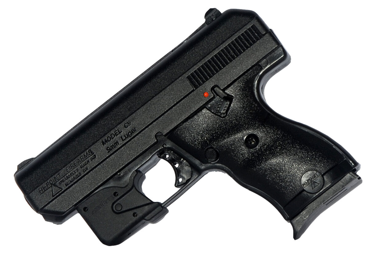 Hi-Point 916LLTGM C9 9mm Luger 8+1 3.50" Black Steel Barrel, Black Powder Coated Serrated Steel Slide, Black Polymer Frame Black Polymer Grip, LaserLyte Laser 1 97704