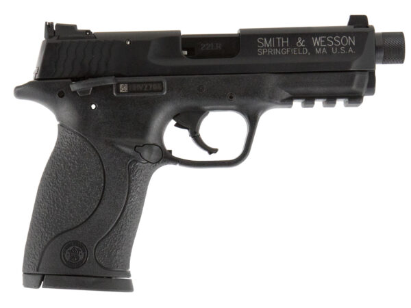 Smith & Wesson 10199 M&P Compact 22 LR 3.50" Threaded Barrel 10+1, Black Polymer Frame With Picatinny Acc. Rail, Black Armornite Aluminum Slide, Ambidextrous Manual Safety