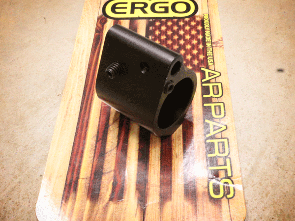 ERGO .750 LOW PROFILE ADJ GAS BLOCK - BLK