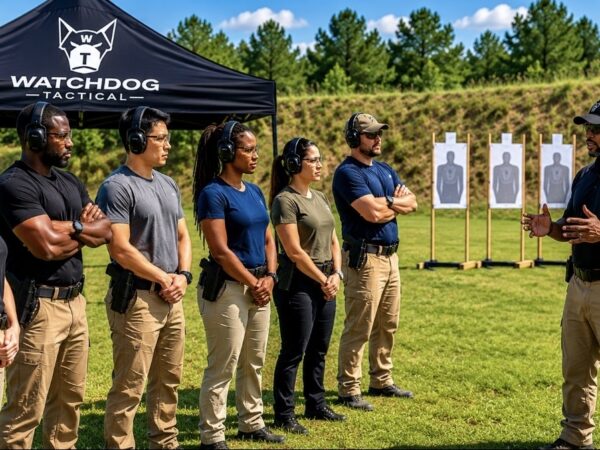 Watchdog Tactical group firearms training class on the range in Rock Hill, SC