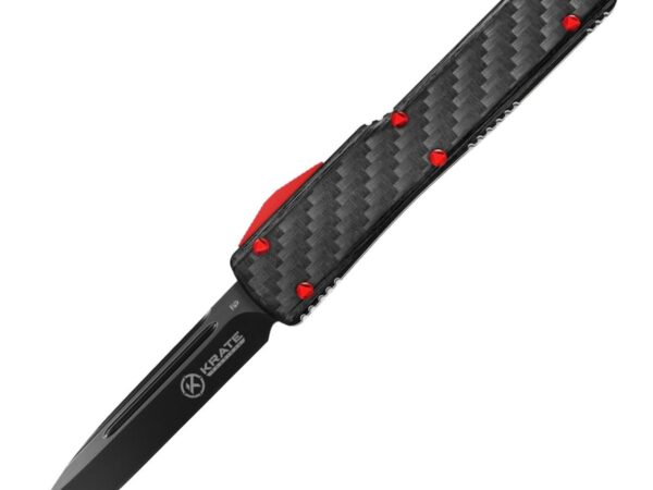 KRATE TACTICAL OTF KNIFE - CARBON FIBER/RED