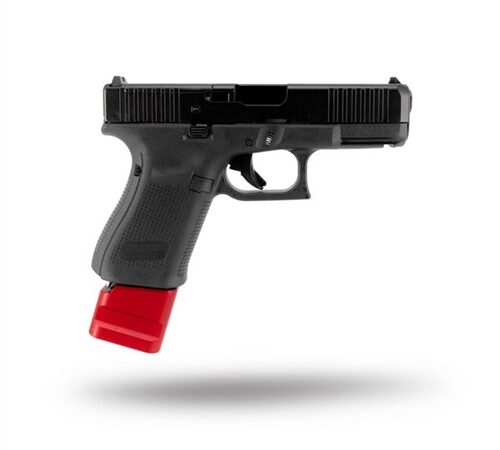 SHIELD ARMS GLOCK MAG EXT. - RED - GLOCK19/23 - (+5/9MM) (+4/.40)