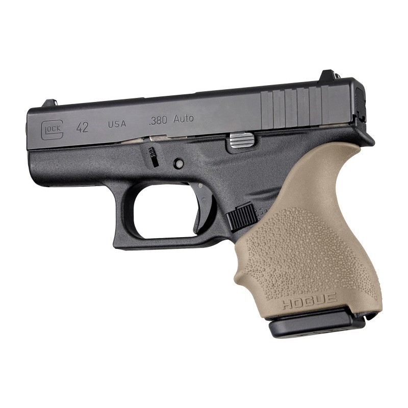 grip crosse handall beavertail pour glock 4243 hogue fde