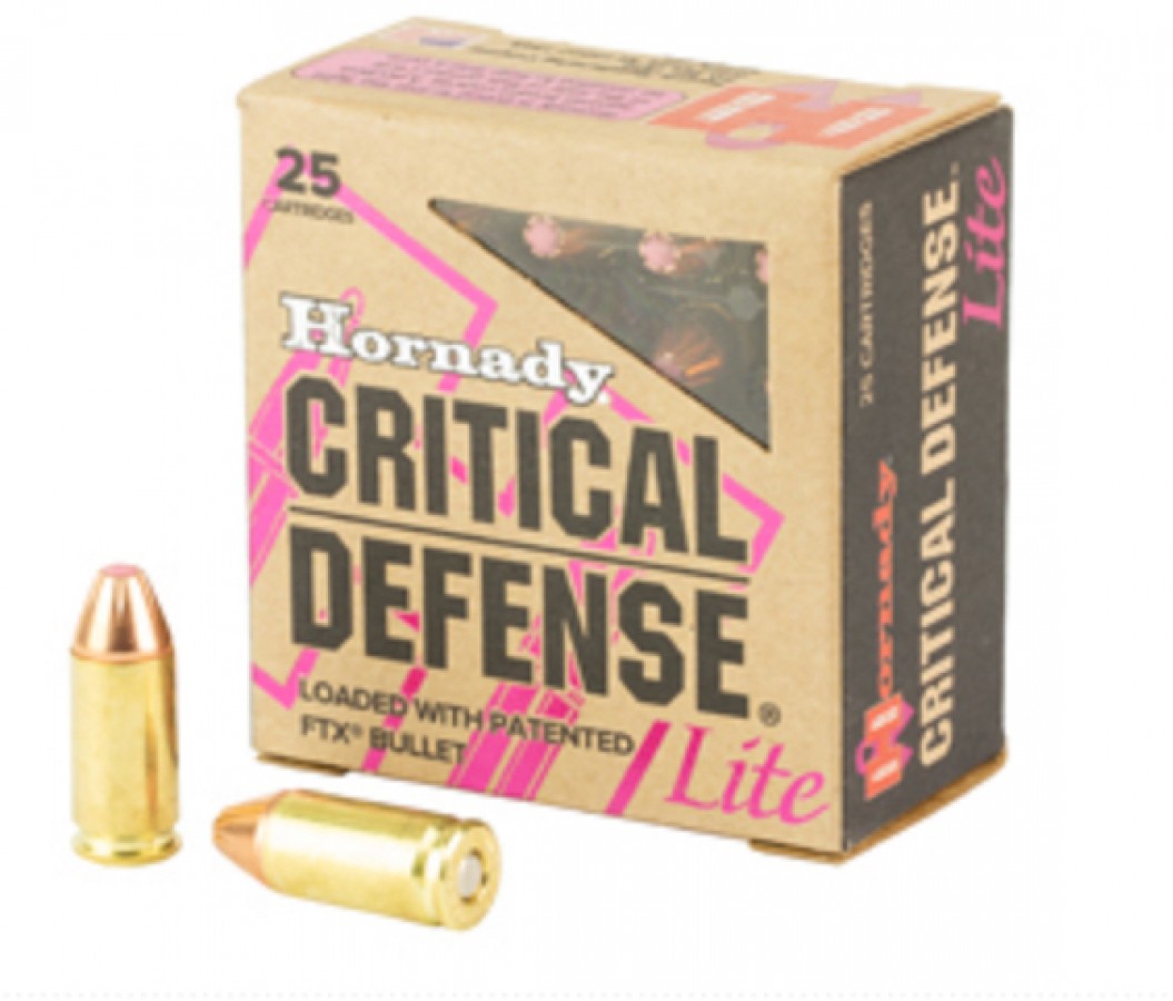 HORNADY CRITICAL DEFENSE LITE 9MM 100 GR JHP 25RD AMMO 1 img 0737