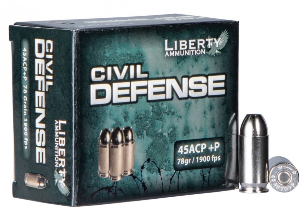 Liberty Ammunition LACD45013 Civil Defense 45ACP+P 78gr Lead Free Fragmenting Hollow Point 20 Per Box 1 img 0756