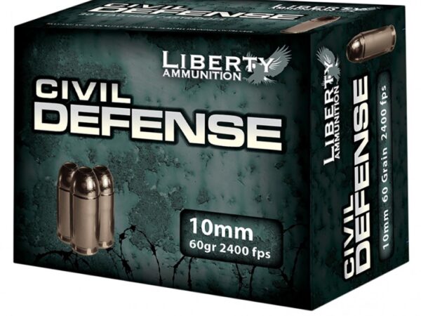 Liberty Ammunition LACD10032 Civil Defense 10mmAuto 60gr Lead Free Fragmenting Hollow Point 20 Per Box