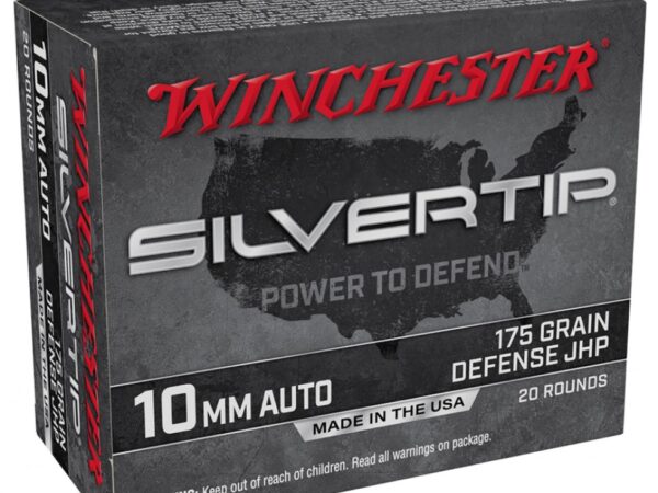Winchester Ammo W10MMST Super X 10mmAuto 175gr Silvertip Jacket Hollow Point 20 Per Box
