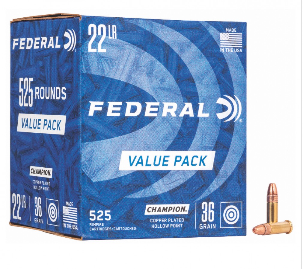 Federal 745 Champion Training Value Pack 22LR 36gr Copper Plated Hollow Point 525 Per Box 1 img 0778