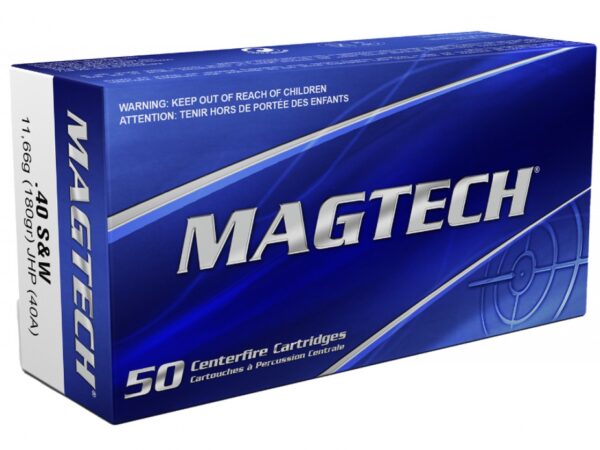 Magtech 40A Range/Training 40S&W 180gr Jacketed Hollow Point 50 Per Box