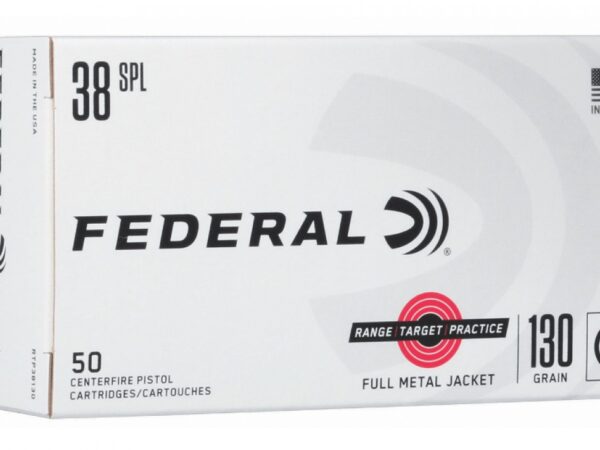 Federal RTP38130 Range & Target 38Special 130gr Full Metal Jacket 50 Per Box