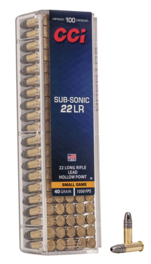 CCI 0056 Subsonic Small Game 22LR 40gr Lead Hollow Point 100 Per Box 1 img 0789