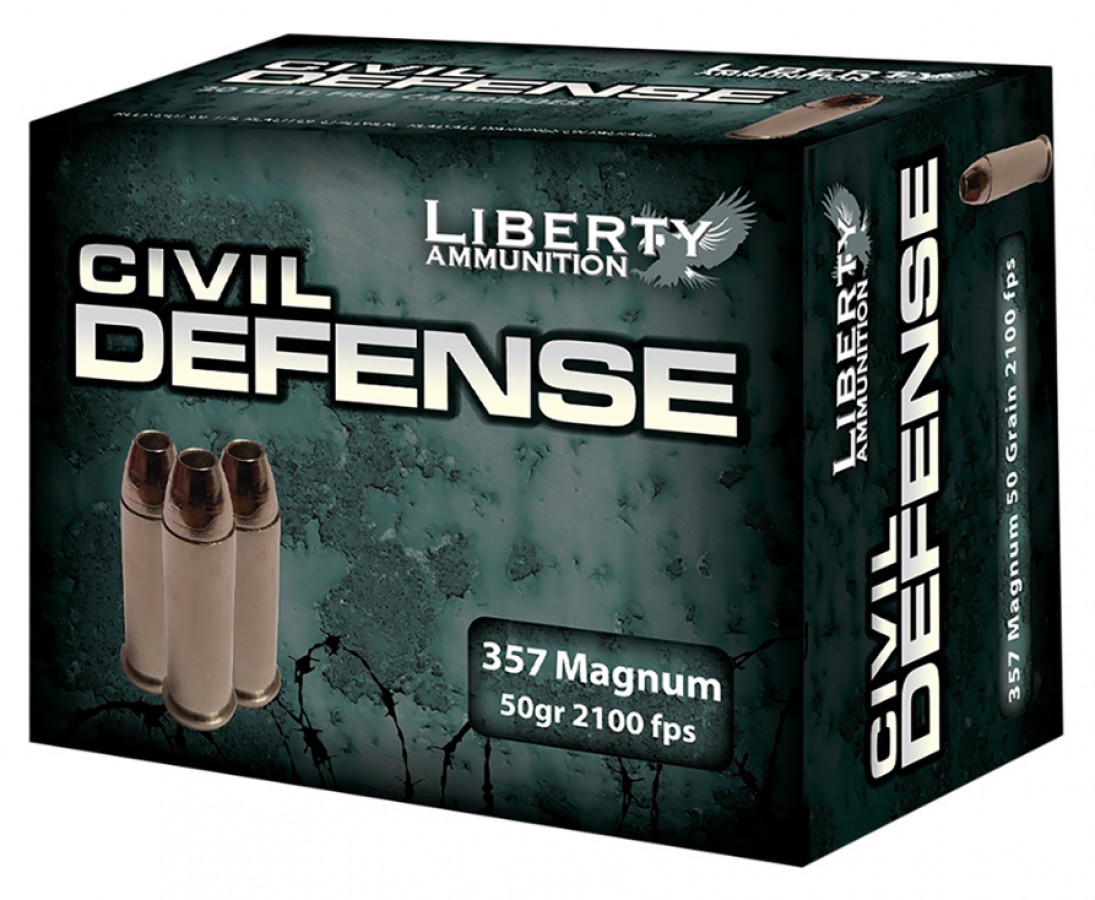 Liberty Ammunition LACD357030 Civil Defense 357Mag 50gr Lead Free Fragmenting Hollow Point 20 Per Box 1 img 0790