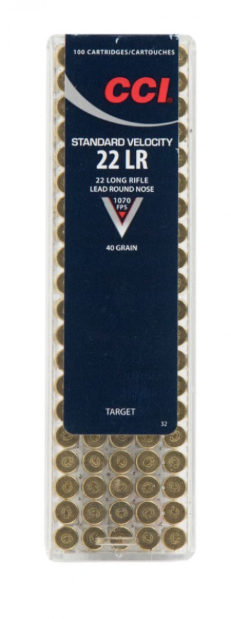 CCI 0032 Standard Velocity 22LR 40gr Lead Round Nose 100 Per Box 1 img 0791