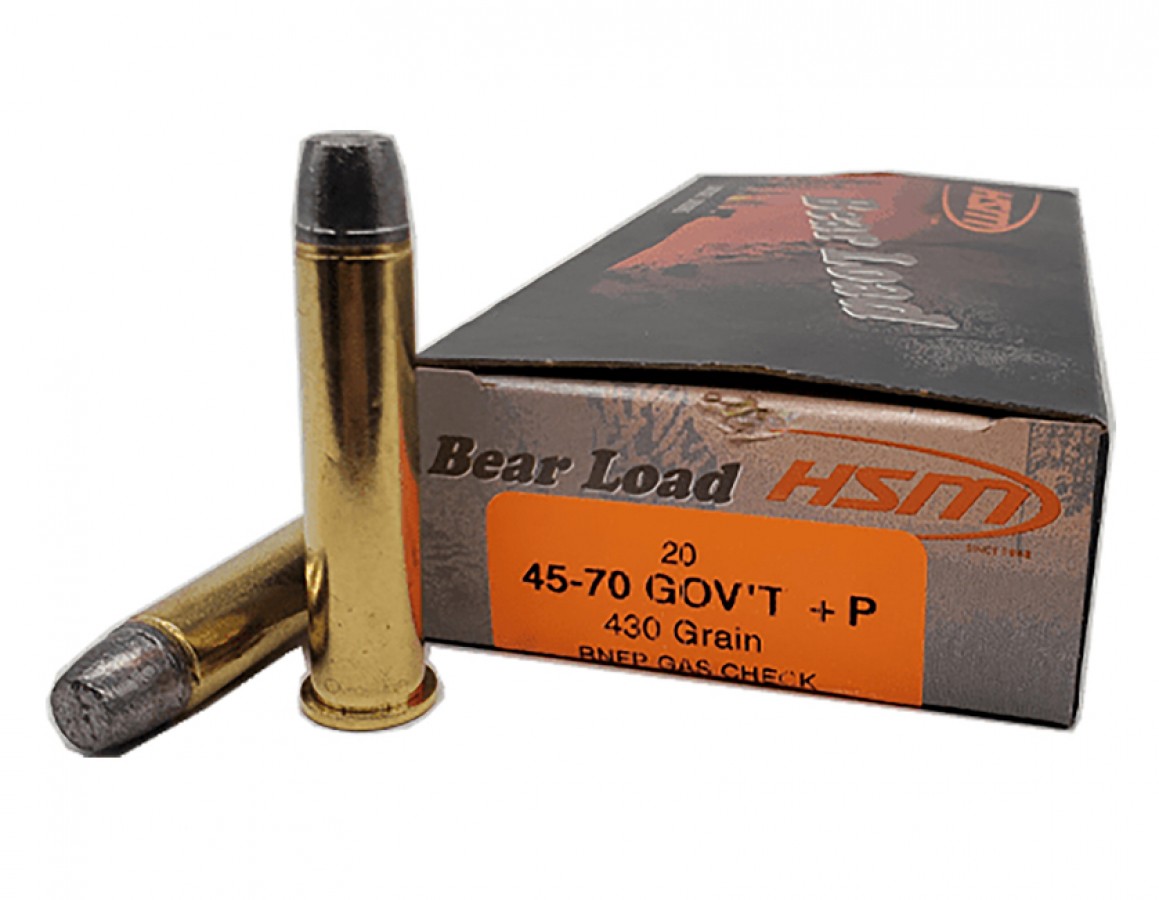HSM 457012N Bear Load 45-70 Gov 430 gr Round Nose Flat Point 20 Per Box 1 img 0797