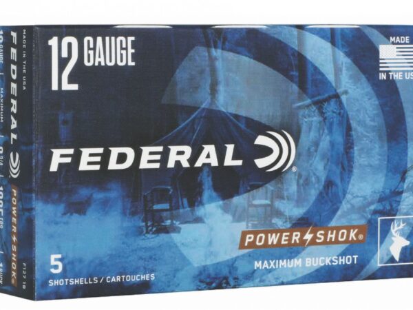 Federal F1271B Power-Shok Max Buck 12Gauge 2.75" 1BuckShot 5 Per Box