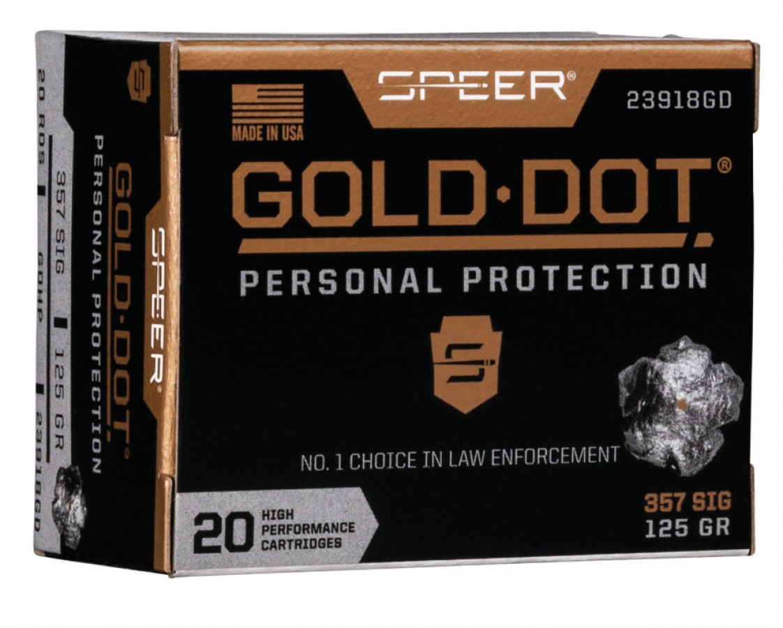 Speer 23918GD Gold Dot Personal Protection 357Sig 125gr Hollow Point 20 Per Box 1 img 0805