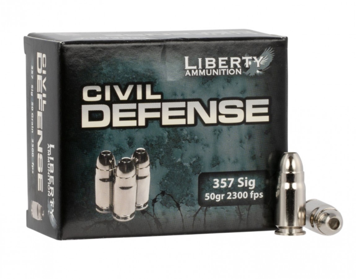 Liberty Ammunition LACD357SIG053 Civil Defense 357Sig 50gr Lead Free Fragmenting Hollow Point 20 Per Box 1 img 0807