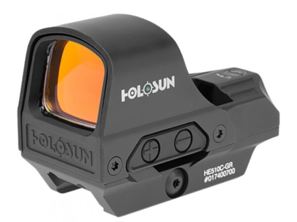Holosun HE510CGR 510 Black 1 x 0.91" x 1.26" 2 MOA Green Dot/65 MOA Circle Multi Reticle