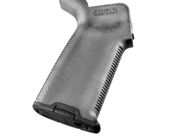 Magpul MAG416GRY MOE+ Grip Gray Textured Polymer w/Rubber Overmold, Fits AR-15/AR-10/M16/M4/M110/SR25