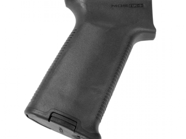 Magpul MAG537BLK MOE+ Grip Black Polymer with OverMolded Rubber for AK-47, AK-74