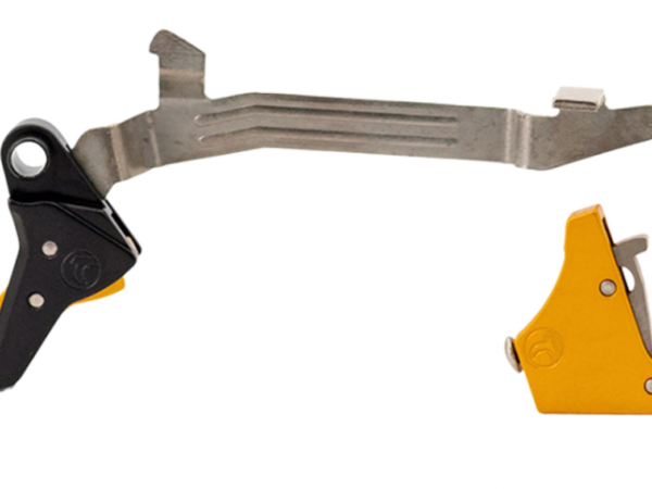 Timney Triggers ALPHAGLOCK34LRGGOLD Alpha Competition 45 ACP/10mm Auto, Gold Straight Trigger, Compatible w/Glock Gen3-4