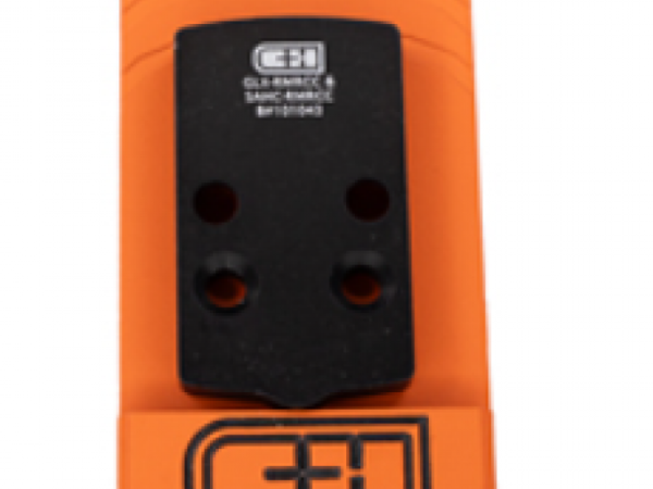 C&H Precision, V4, Optic Mounting Plate, Fits Glock 43x/48 MOS to Trijicon RMRcc, Anodized Finish, Black, Includes Mounting Hardware