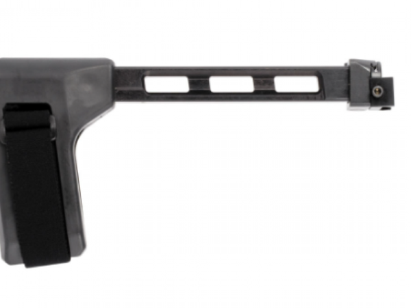 SB Tactical FS1913A01SB SBT Side Folding Black Synthetic with Hinge, 9.25" OAL & Nylon Strap for AR-Platform with 1913 Picatinny Rail (Tube Not Included)