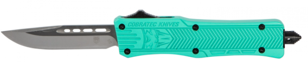 CobraTec Knives STFCTK1SDNS CTK-1 Small 2.75" OTF Drop Point Plain D2 Steel Blade/Tiffany Blue Aluminum Handle Features Glass Breaker Includes Pocket Clip 1 screenshot 2026 01 12 185630