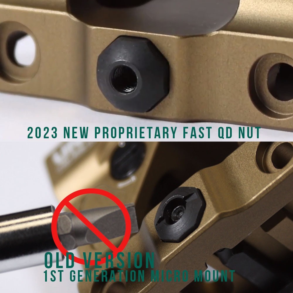 specprecision 2023ver new fast qd lever mount with proprietary fast qd nut