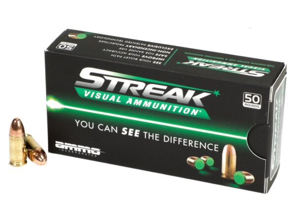 STREAK GREEN - 9MM 124 GR AMMO - 50RD BOX