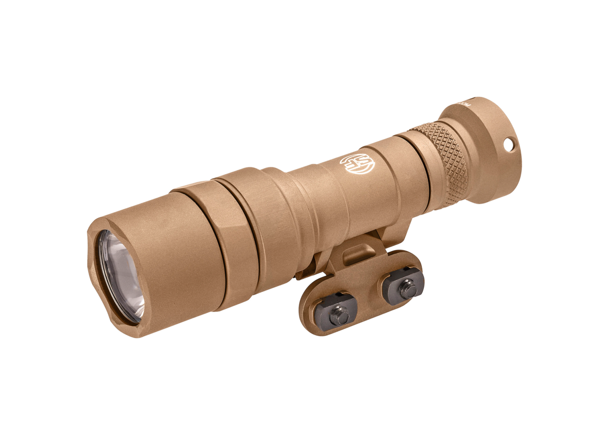 watchdogtactical watchdog wdtactical wdt Surefire M340C Scout Pro Flashlight LED 500 Lumens Tan Finish 1913 Picatinny Mount installed MLOK Mount included Z68 On Off Tailcap 2