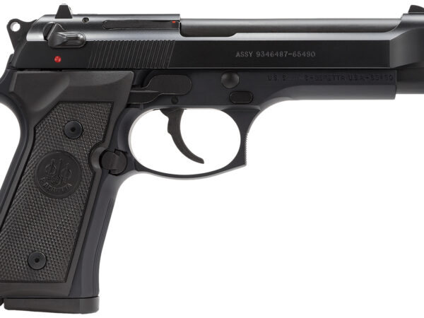 Beretta USA J92M9A0CA M9 *CA Compliant Full Size Frame 9mm Luger 10+1, 4.90" Steel Barrel, Black Bruniton Serrated Steel Slide & Aluminum Frame w/Beavertail, Ambidextrous