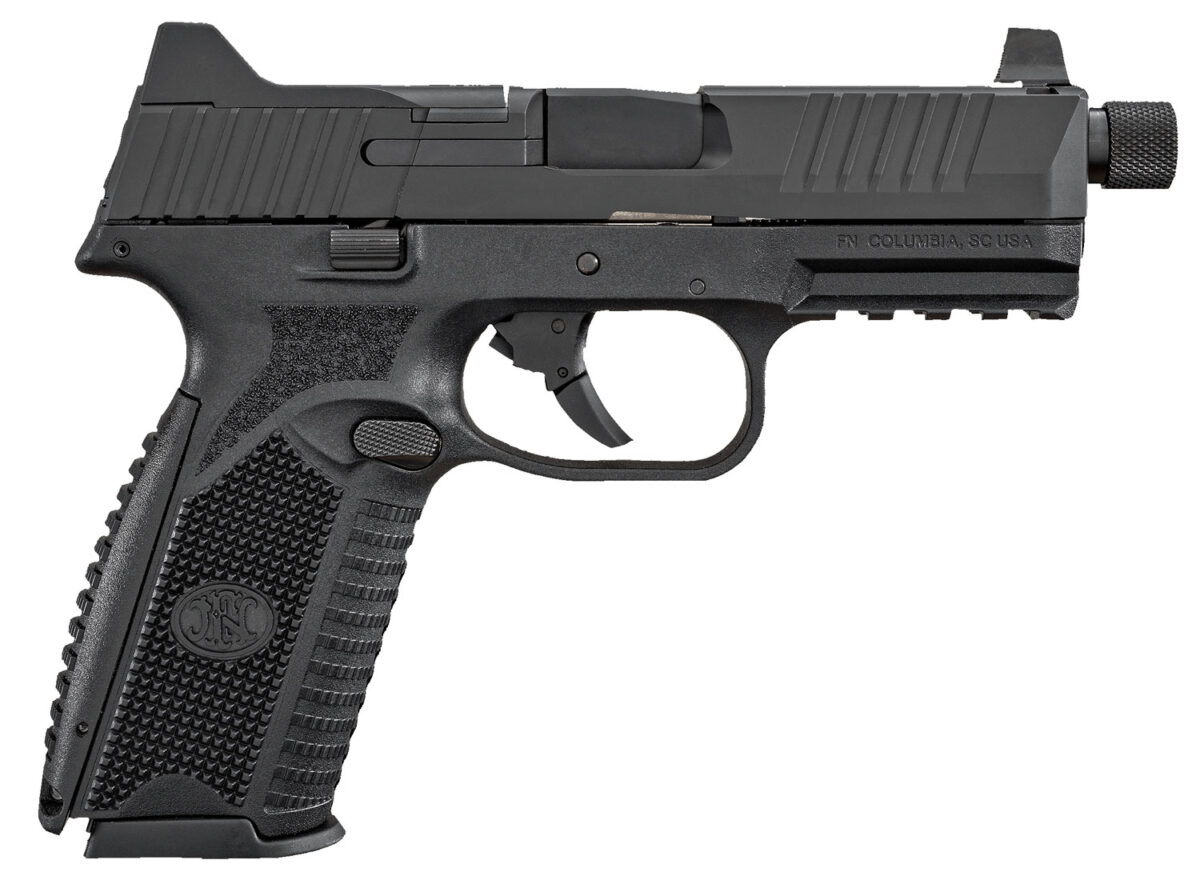 FN 66100375 509T 9mm Luger 17+1/24+1, 4.50" Black Steel Threaded Barrel, Matte Black Optic Ready/Serrated Stainless Steel Slide, Matte Black Polymer Frame w/Picatinny Rail 1 107905
