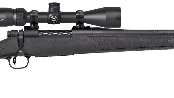 Mossberg 28054 Patriot  25-06 Rem Caliber with 5+1 Capacity, 22" Fluted Barrel, Matte Blued Metal Finish & Black Synthetic Stock Right Hand (Full Size) Includes Vortex Crossfire II 3-9x40mm Scope